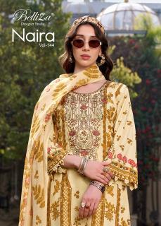 Belliza naira vol-144 cotton dress material wholesale